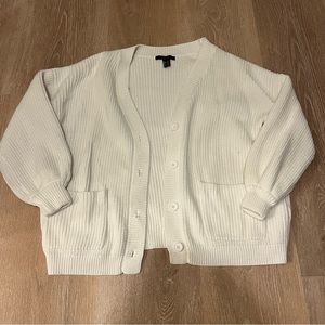 forever 21 white cardigan